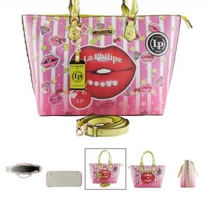 La Philipe “Juicy Lips” Luxury Designer Leather Tote